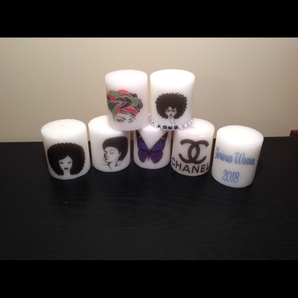 Pictured candles.